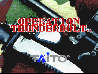 Operation Thunderbolt title screen for Super Nintendo